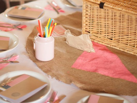 Make your own rustic tablecloths