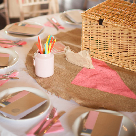 Make your own rustic tablecloths